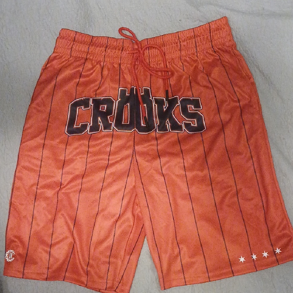Men's Red And Black Shorts